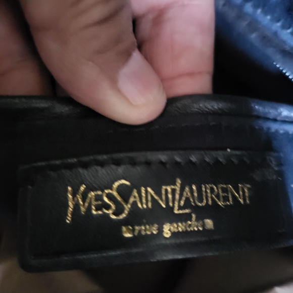 YVES SAINT LAURENT  Mail Tote Bag Patent leather Yellow.. - Picture 6 of 11